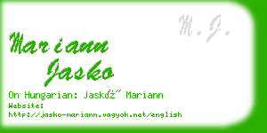 mariann jasko business card